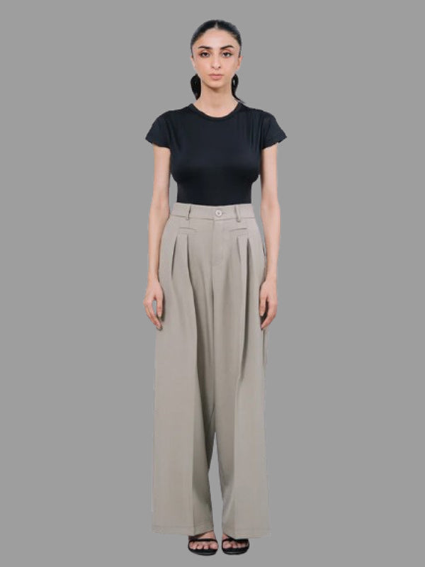 Women’s Black Pleated Bodysuit