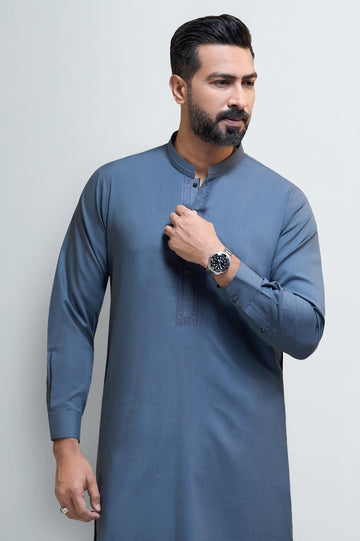 Grey Wash & Wear Shalwar Kameez